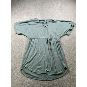 Balance Cover-Up Dress Womens Small Crisscross V Neck Drawstring Beach Casual Su